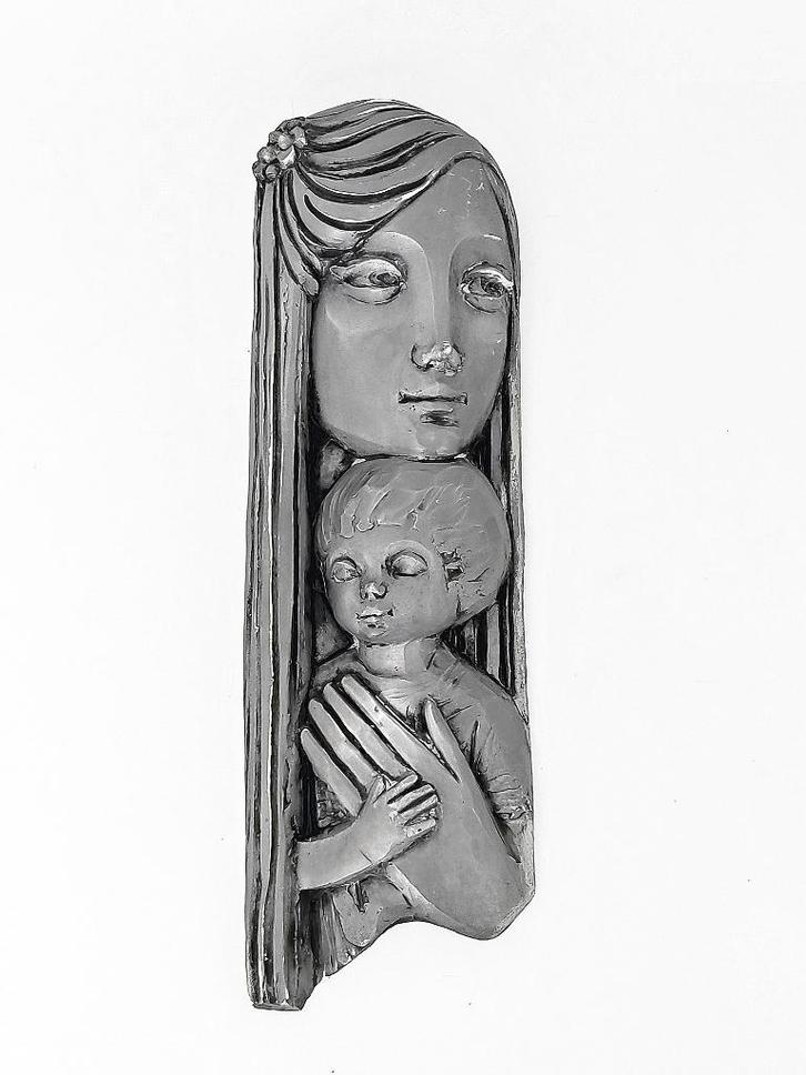 sculpture murale Mère avec enfant, Collections, Rétro, Maison et Meubles, Enlèvement ou Envoi