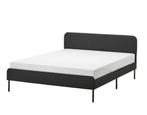 Ikea Slattum 160, Huis en Inrichting, Ophalen, Gebruikt, Zwart, Tweepersoons