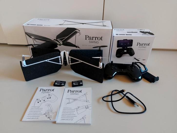 Parrot Swing Minidrone + Flypad + extra batterij, Audio, Tv en Foto, Drones, Gebruikt, Speelgoeddrone, Basiskwaliteit, Parrot