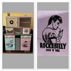 Buffet mado ROCKABILLY neuf en 2 parties 50’s, Chêne, Avec tiroir(s), 25 à 50 cm, Vintage