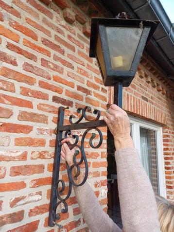 hanglantaarn wandlantaarn buitenlamp, Tuin en Terras, Buitenverlichting, Ophalen, Gebruikt, Glas