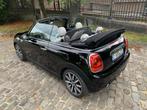 mini cooper cabrio **60000km**navi pro**camera**led**17'alu*, Euro 6, Lederen bekleding, Cabriolet, Zwart