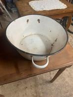 Oude retro geëmailleerde kom diameter 37 H 15 cm, Verzamelen, Ophalen of Verzenden