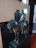 Groot bronzen beeld van Leopold II, Collections, Maisons royales & Noblesse, Comme neuf, Enlèvement ou Envoi