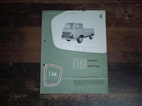 Folder Flyer: Ford Taunus/ Pick-up (1961, Boeken, Auto's | Folders en Tijdschriften, Ford, Verzenden