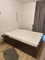 IKEA Brimnes bed 140x200 cm, Huis en Inrichting, Ophalen, Zwart, Tweepersoons, 140 cm