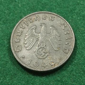 5e Reichspfennig 1940 Mintmark « D » - Karlsruhe, Enlèvement ou Envoi