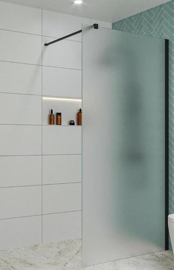 Inloopdouche wand mat zwart en  glas (100x200cm) Fortifura beschikbaar voor biedingen