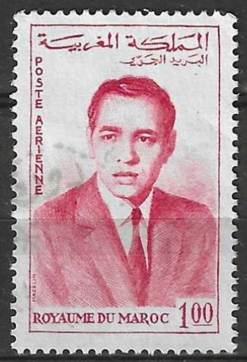 Marokko 1962 - Yvert 107PA - Koning Hassan - 1,00 d. (ST), Timbres & Monnaies, Timbres | Afrique, Affranchi, Maroc, Envoi