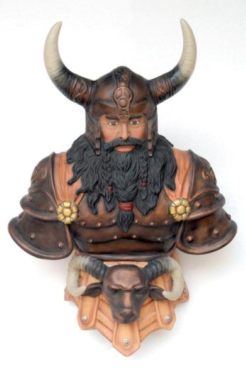 Tête d'homme viking – Buste viking hauteur 118 cm, Collections, Statues & Figurines, Neuf, Enlèvement ou Envoi