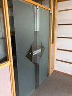 Dubbel glazen deur, Comme neuf, Porte pliante, 200 à 215 cm, Moins de 80 cm