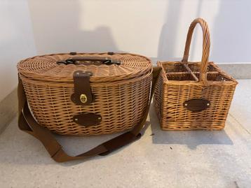 Luxe picknickmand+flessen houder -Les Jardins de la comtesse beschikbaar voor biedingen