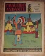 Tintin Cavaleiro Andante 1956 Hergé Kuifje hebdo Portugal, Collections, Enlèvement ou Envoi, Tintin, Utilisé, Livre ou Jeu