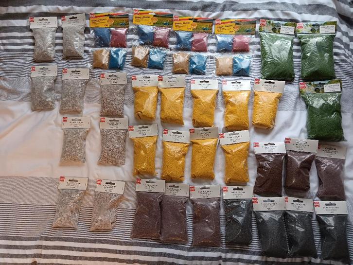 Partij strooisel en ballast, Hobby en Vrije tijd, Modeltreinen | H0, Nieuw, Natuur, Gelijkstroom of Wisselstroom, Overige merken