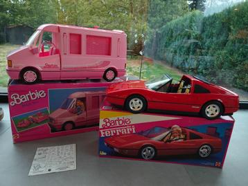 Vintage Barbie Magic Van & Barbie Ferrari - 1980-1990 beschikbaar voor biedingen