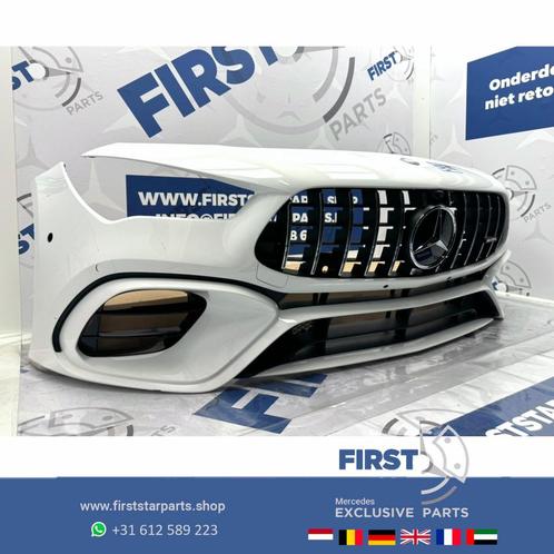W118 C118 X118 CLA45 AMG VOORBUMPER ZWART  WIT GRIJS COMPLEE, Auto-onderdelen, Carrosserie, Bumper, Mercedes-Benz, Voor, Gebruikt