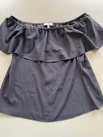 ZGAN diezwarte off-shoulder blouse 7 For All Mankind mt S, Verzenden, Zwart, Zo goed als nieuw, Maat 36 (S)