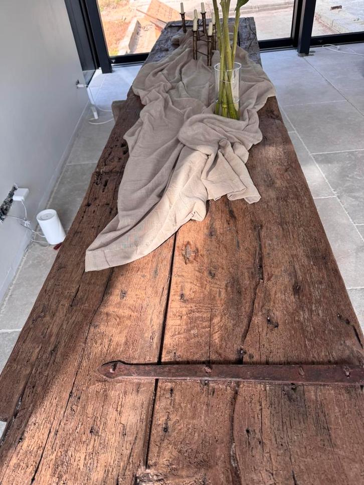 Prachtige ruwe kloostertafel blad tafel, Antiek en Kunst, Antiek | Meubels | Tafels, Ophalen