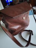 lederen handtas, Handtassen en Accessoires, Tassen | Damestassen, Ophalen, Gebruikt, Bruin, Handtas