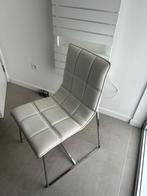6 witte stoelen, Huis en Inrichting, Ophalen, Wit, Leer, Zo goed als nieuw
