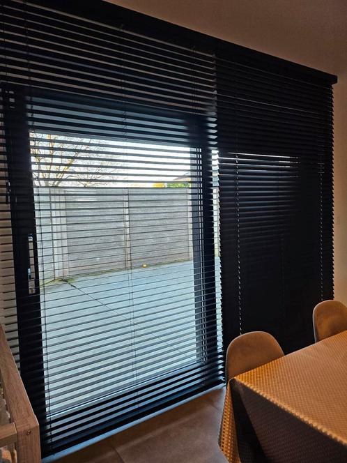 Bamboe jaloezieën zwart, Huis en Inrichting, Stoffering | Gordijnen en Lamellen, Zo goed als nieuw, Zwart, Ophalen