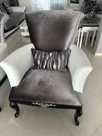 Fauteuils design gris et blanc, Maison & Meubles, Fauteuils, Enlèvement, Comme neuf, Cuir