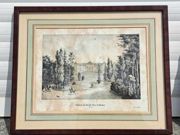 lithographie chateau du roeulx province du hainaut beschikbaar voor biedingen
