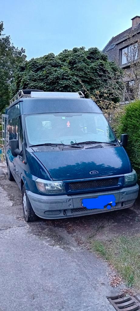 Ford Transit TDI met slaapruimte en trekhaak. 168000 km, Caravans en Kamperen, Mobilhomes, Particulier, Ford, Ophalen