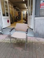 2 chaises tissus et acier tubulaire, Maison & Meubles, Chaises, Brun, Enlèvement, Utilisé, Tissus