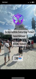 3x Tomorrowland 27/09 Saturday Ticket