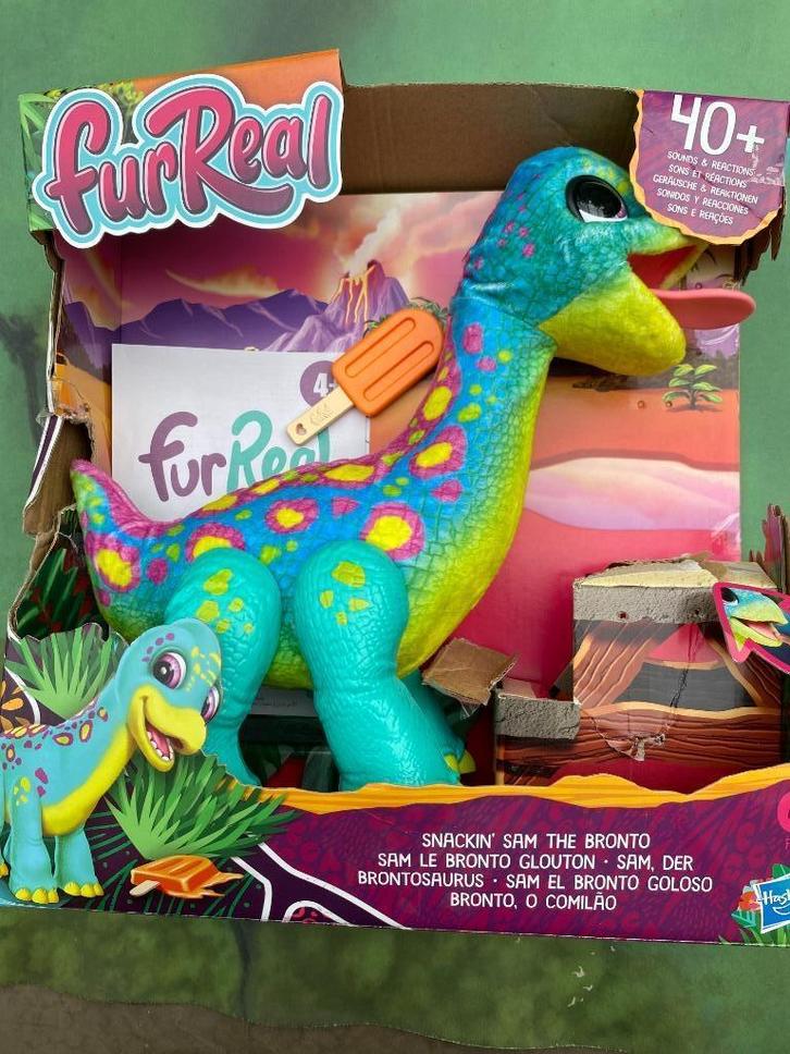 FurReal Friends Snackende Sam de Brontosaurus, Kinderen en Baby's, Speelgoed | Actiefiguren, Zo goed als nieuw, Ophalen of Verzenden