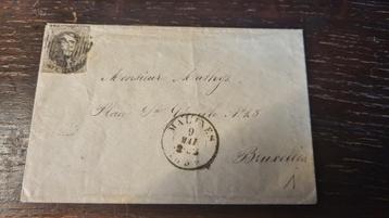 ancien courrier belgique 1869, Enlèvement ou Envoi