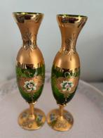 Superbes vases en cristal vénitien vintage