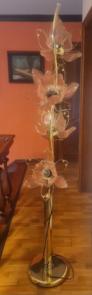 Lampadaire en laiton,verre, Enlèvement, Utilisé, Métal, 150 à 200 cm