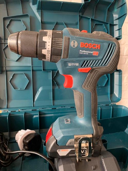 Bosch GSB 18v-55, Doe-het-zelf en Bouw, Gereedschap | Boormachines, Zo goed als nieuw, Boormachine, Ophalen