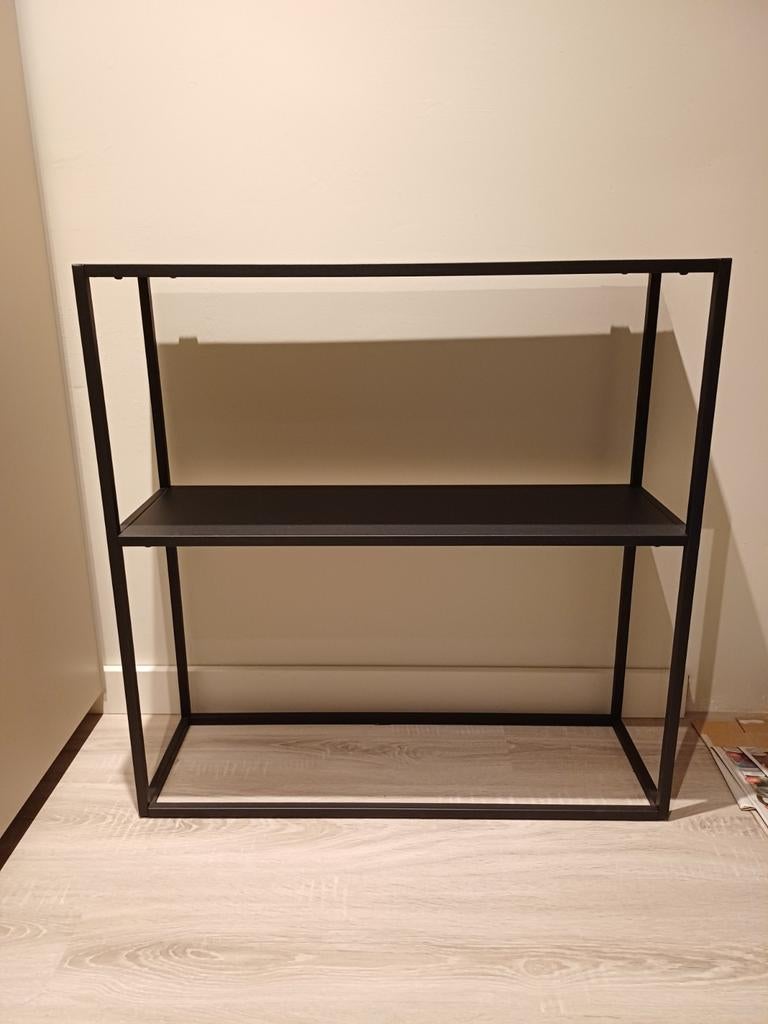 Jysk VIRUM Haltafel zwart, Maison & Meubles, Tables | Dessertes, Comme neuf, 25 à 50 cm, 50 à 100 cm, Rectangulaire, Métal, Enlèvement