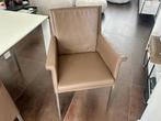 Lot de 6 chaises Bert Plantagie “Groove” avec accoudoirs, Ophalen, Zo goed als nieuw, Bruin, Vijf, Zes of meer stoelen