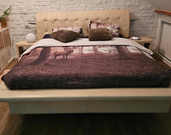 2-persoonsbed met 2x 1-persoonsmatras - verstelbaar 160x200, Huis en Inrichting, Slaapkamer | Bedden, Gebruikt, Tweepersoons, 160 cm