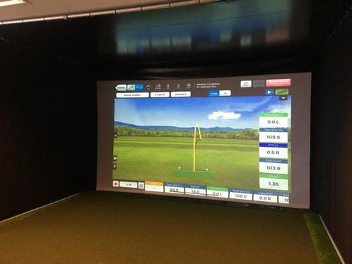 Tente de golf intérieur avec écran et tapis, Sport en Fitness, Golf, Zo goed als nieuw, Ophalen