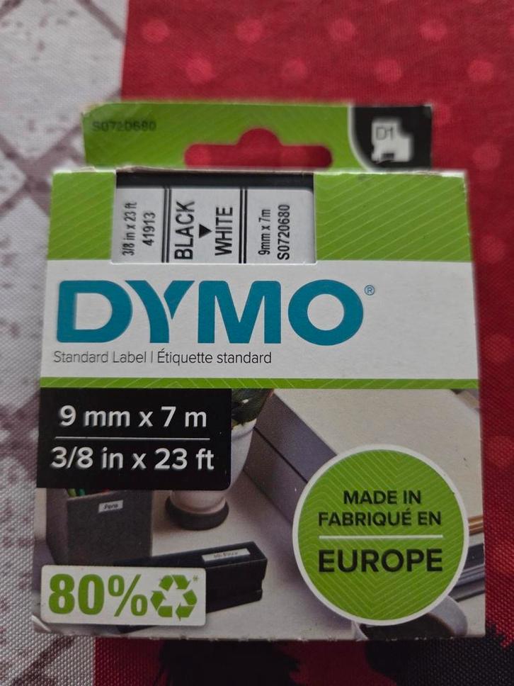 DYMO D1 Standard - zwart op wit - 9 mm, Computers en Software, Printerbenodigdheden, Nieuw, Ophalen of Verzenden