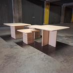 Vintage modulaire salontafels van travertijn, Antiek en Kunst