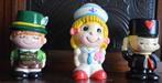 3 retro spaarpot figuren, Ophalen of Verzenden, Gebruikt, Steen, Aardewerk of Keramiek, Strip- of Tekenfilmfiguur