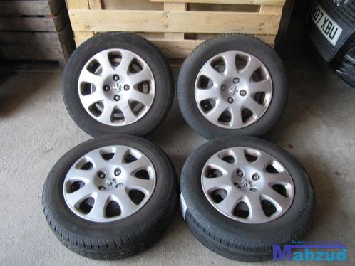 PEUGEOT 307 BANDEN STALEN VELGEN 196 65 15 INCH 4X108, Auto-onderdelen, Overige Auto-onderdelen, Peugeot, Gebruikt