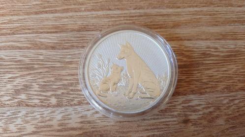 2 Oz Piedfort Dingo 2022 Australia Next Generation, Postzegels en Munten, Munten | Oceanië, Losse munt, Zilver, Verzenden