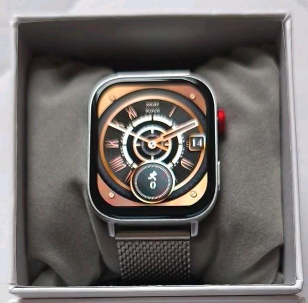 Lotus smartwatch: 1,93-inch scherm - bluetooth - muziekbedie, Handtassen en Accessoires, Smartwatches, Nieuw, Android, Zilver