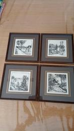 4 etsen gesigneerd "Maris Luc", Antiek en Kunst, Kunst | Tekeningen en Fotografie, Ophalen