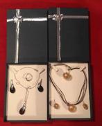 ketting met ooringen en ring in doosje NIEUW, Handtassen en Accessoires, Kettingen, Ophalen of Verzenden, Nieuw, Zwart