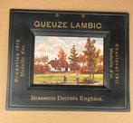 Oud reclamebord karton Gueuze Brasserie Decroes Enghien, Ophalen of Verzenden, Zo goed als nieuw, Reclamebord, Plaat of Schild