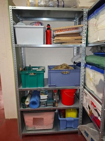 Magazijnrek – metalen rek – legbordstelling – stapelrek beschikbaar voor biedingen