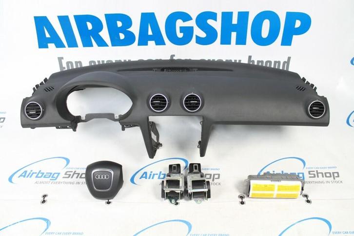 Airbag kit Tableau de bord noir Audi A3 8P 2005-2012, Auto-onderdelen, Dashboard en Schakelaars